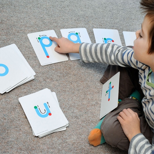 Textured Lowercase Letter Cards